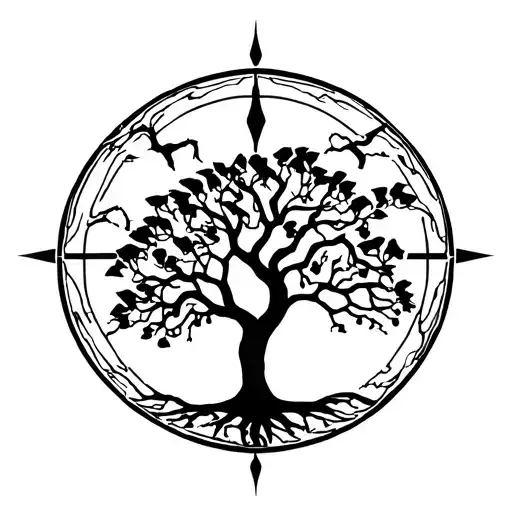 Sagittarius With Tree Of Life Tree