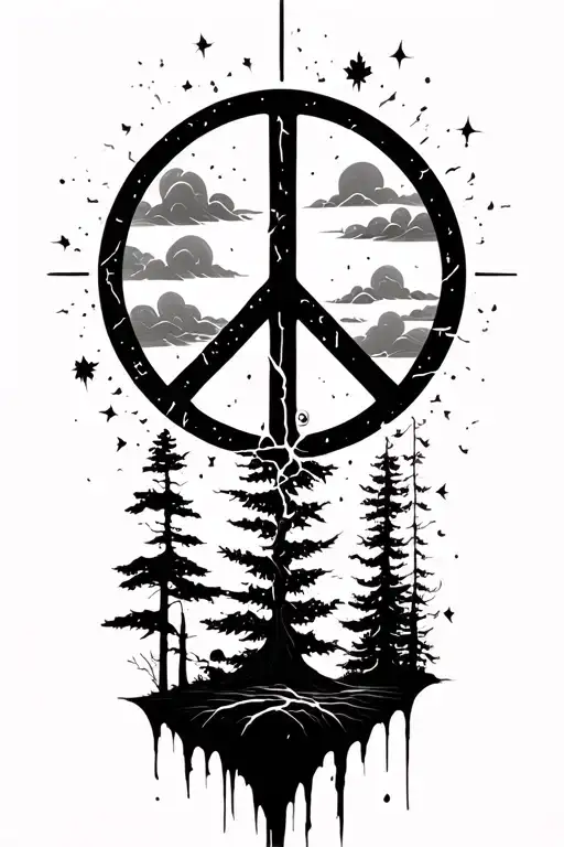 Peace And Lightining Storm And Time And Nature