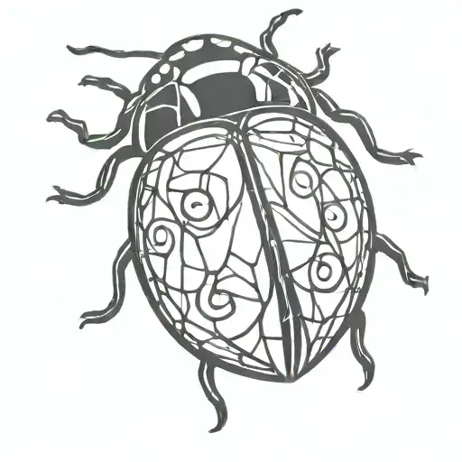 Ladybug Made Of Stained Glass