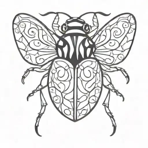 Ladybug Made Of Stained Glass