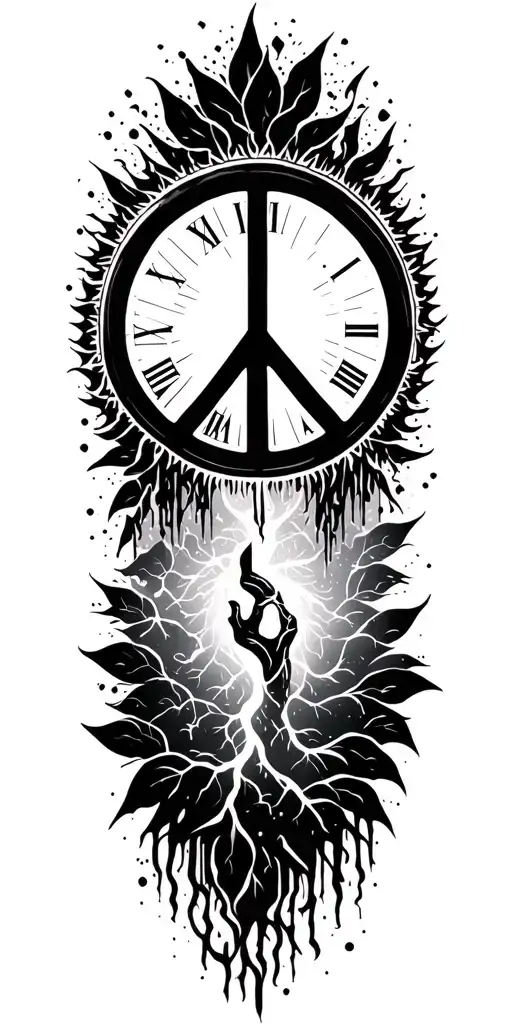 Peace And Lightining Storm And Time And Nature