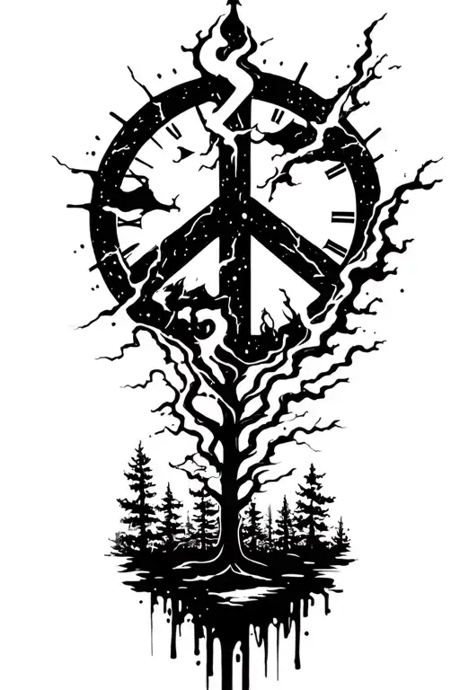 Peace And Lightining Storm And Time And Nature