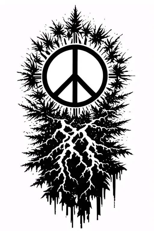 Peace And Lightining Storm And Time And Nature