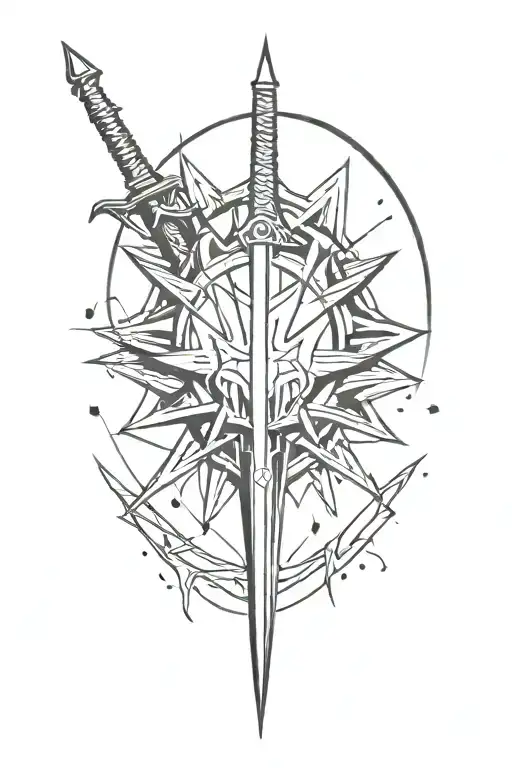 Witcher Logo Combined With Sword