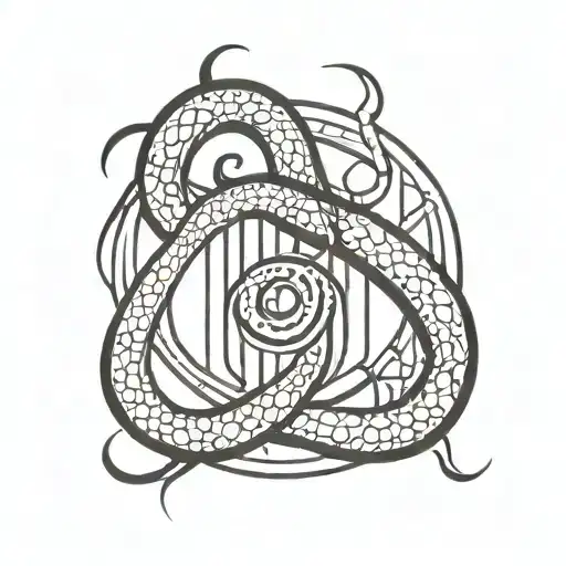 Gemini With The I's In Word Involving The Gemini Symbol And Snakes