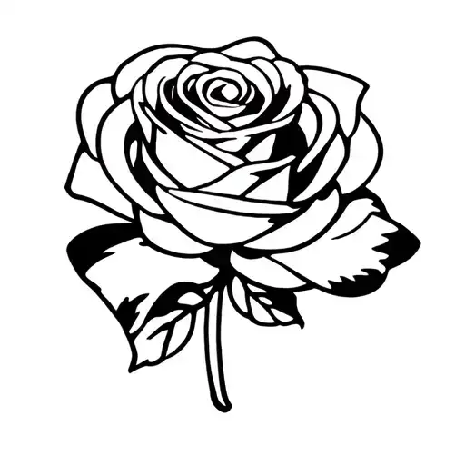 Rose With Ribbon Wrapped