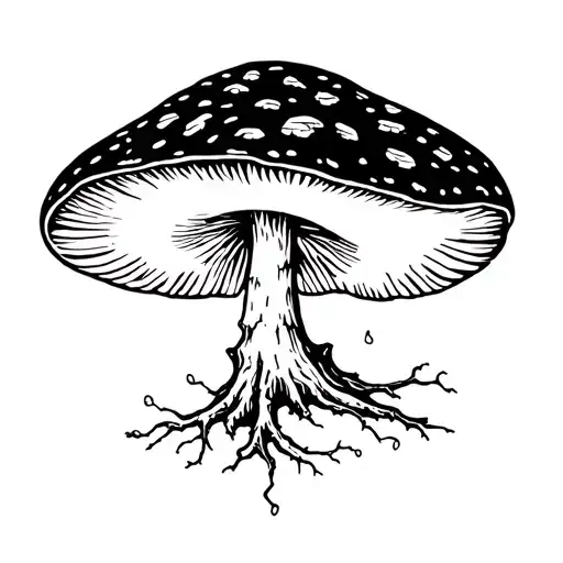 Mushroom Turning Into Dead Tree