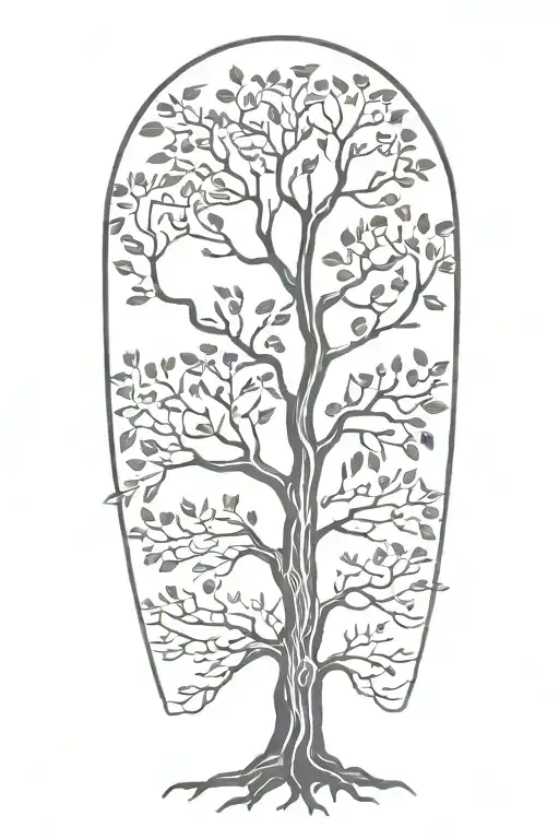 Half Sleeve Morton Bay Fig Tree With Roots