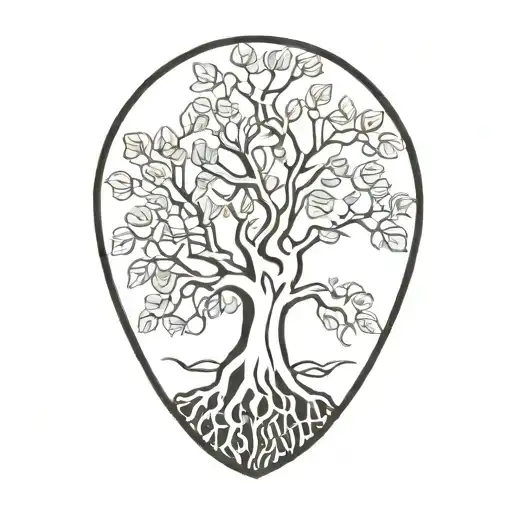 Half Sleeve Morton Bay Fig Tree With Roots