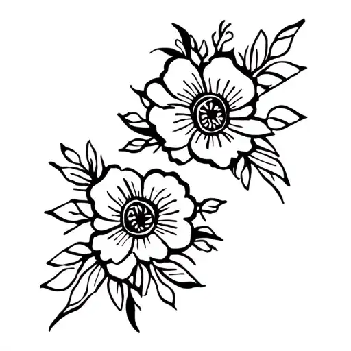 Paired Tattoo For Mom And Daughter