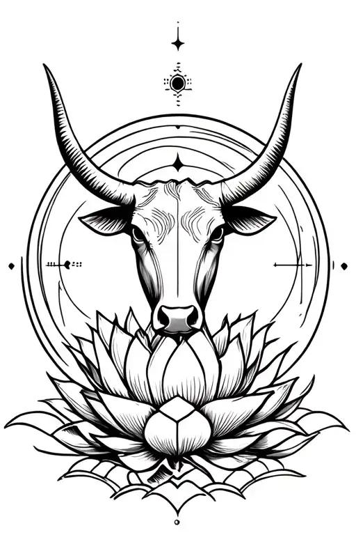 Unaloma Lotus Moon And Signed Astrological Bull