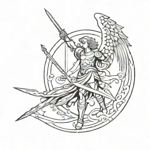 Sun And Archangel Michael Sword