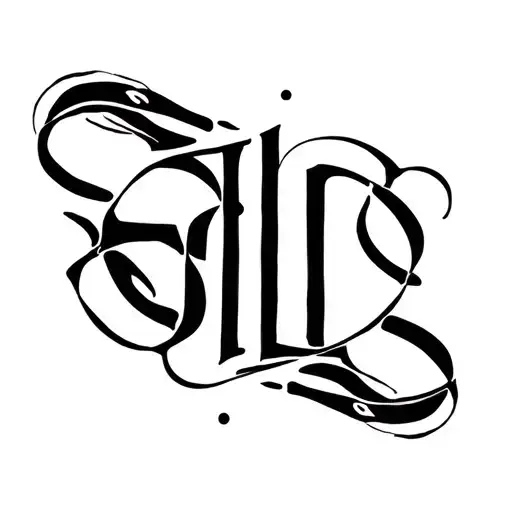 Abstract Tattoo Of The Name Silo