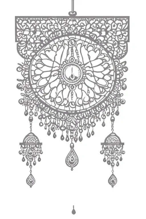 Jewelry With Lace Hanging Chandalier Style Big Round Middle Jewel