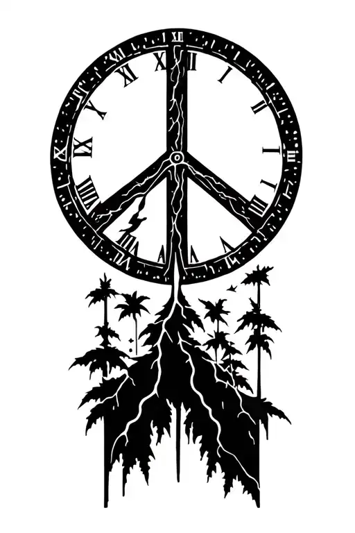 Peace And Lightining Storm And Time And Nature