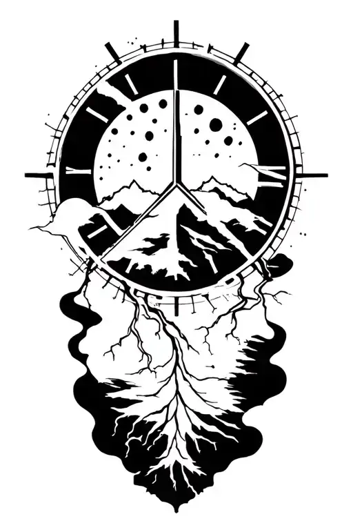 Peace And Lightining Storm And Time And Nature