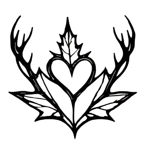 Stag Maple Leaf Heart
