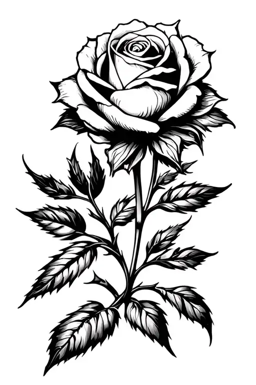 Beautiful Rose With Sharp Thorn