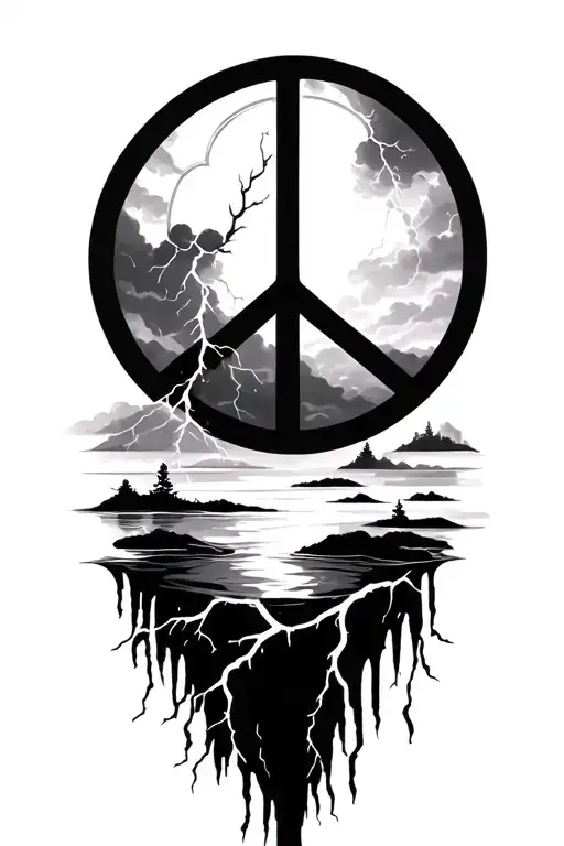 Peace And Lightining Storm And Time And Nature