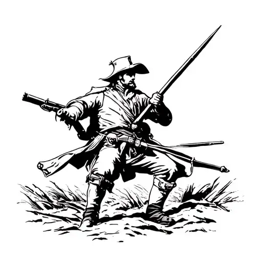 Revolutionary War Battle Scene