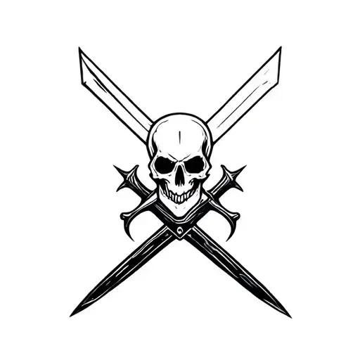 Skull With Sword Piercing