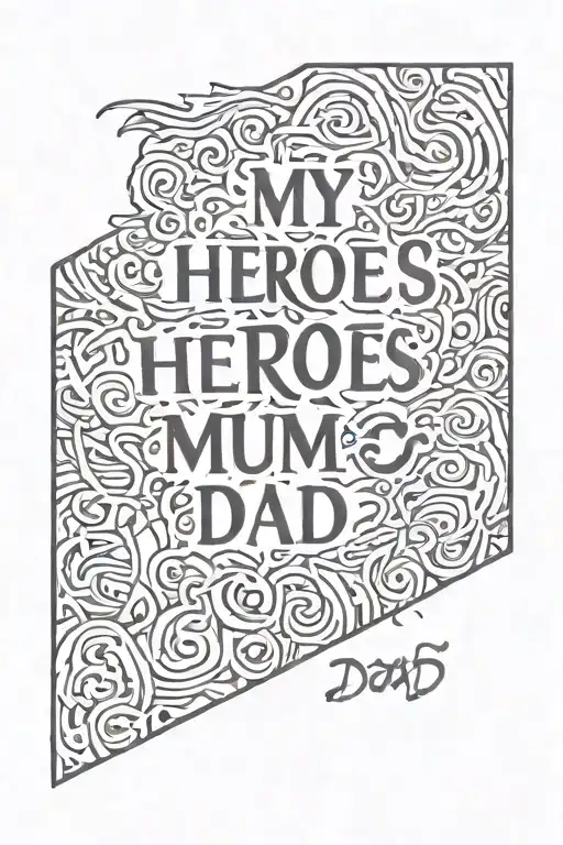 My Heroes Mum & Dad Words