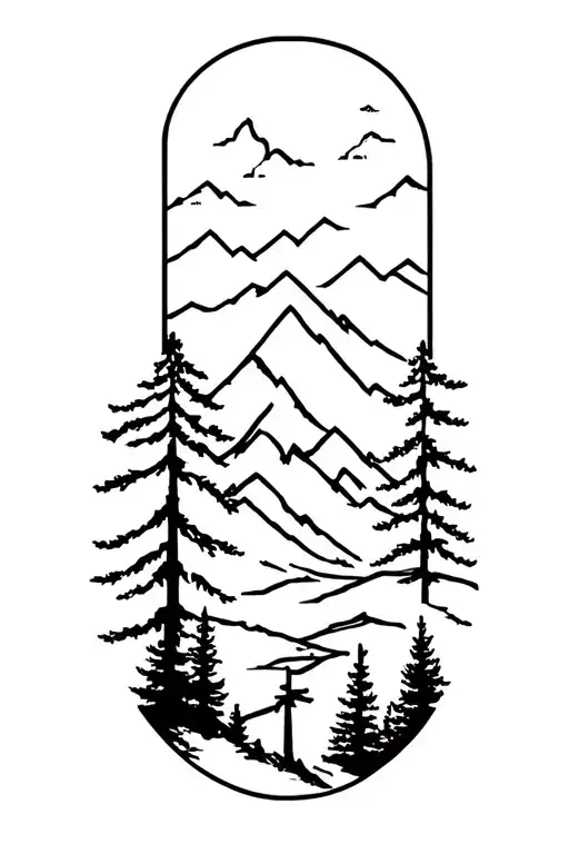 Outdoors Mountains Trees