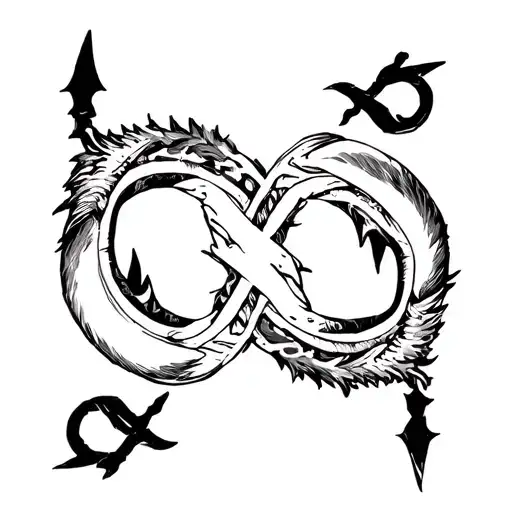 Tattoo Combination Of Ouroboros And Berserk Mark Of Branding