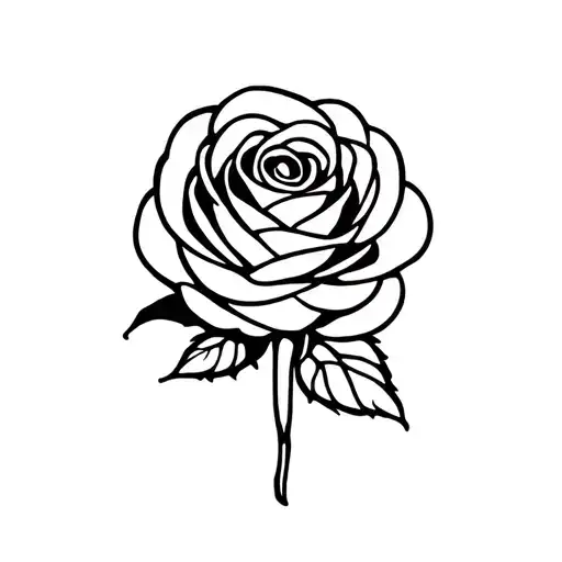 Rose With Infinty Symbol Intertwined