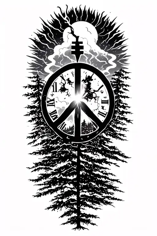 Peace And Lightining Storm And Time And Nature