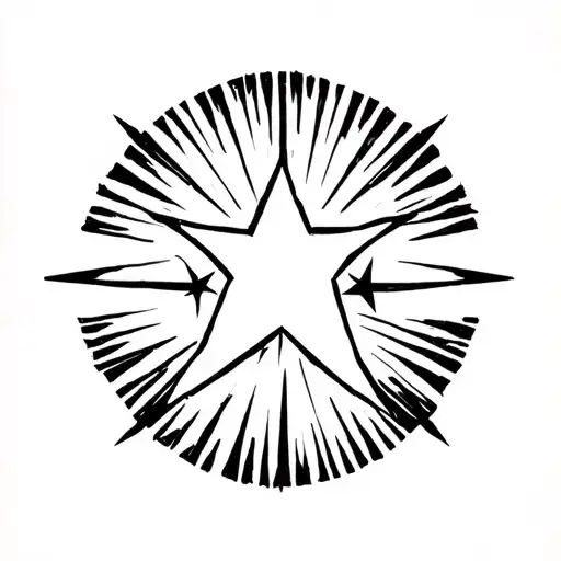 Eight Pointsh Shooting Star Sign