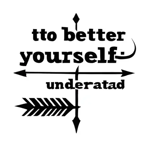 Viking Style Arrow Point Right That Says To Better Yourself Underneath