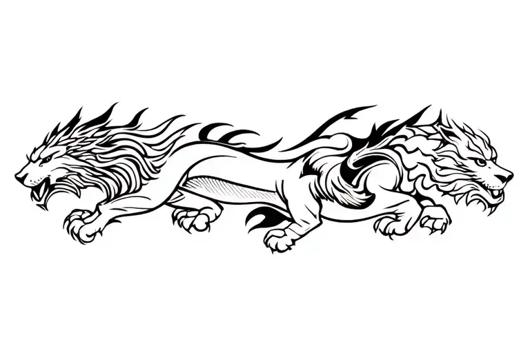 Lion And Dragon Wrapped