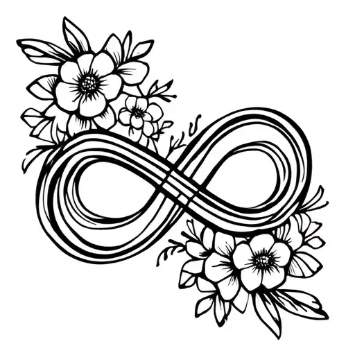 Infinity Symbol With Flowers