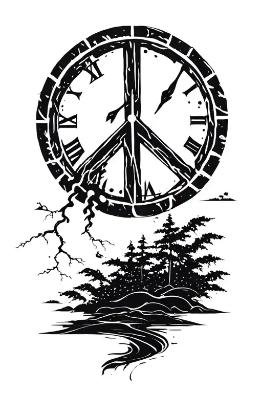 Peace And Lightining Storm And Time And Nature