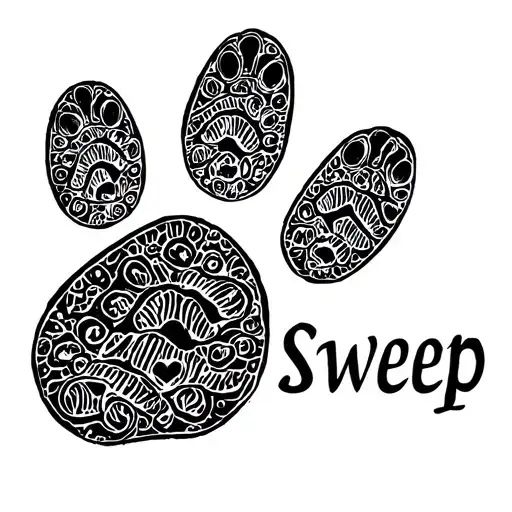 Pawprint With The Name Sweep
