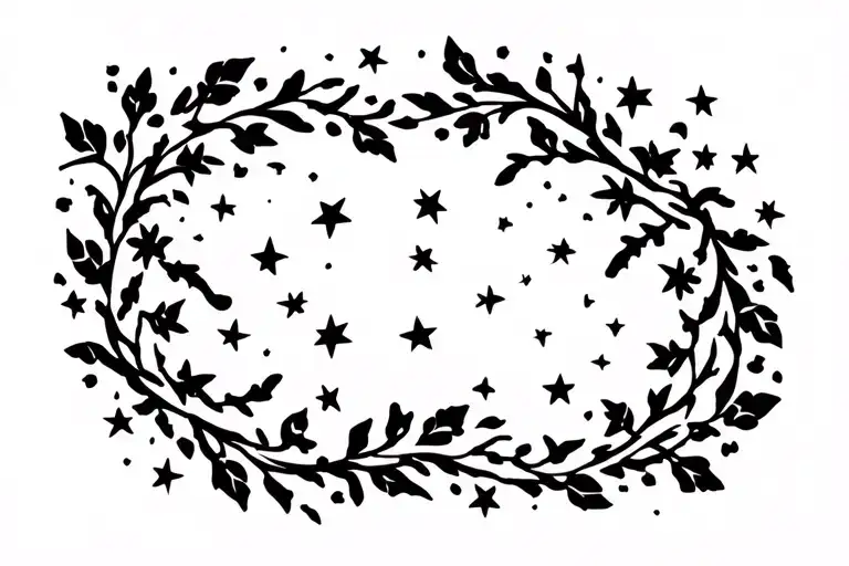 Vines And Stars Scattered Along