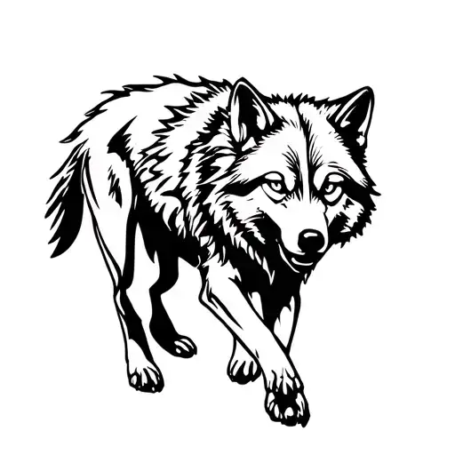 Wolf Walking Towards