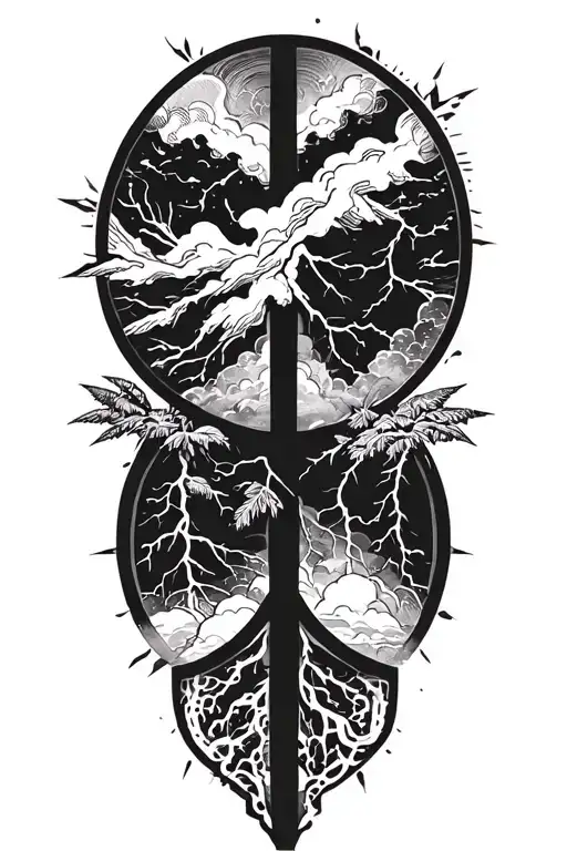 Peace And Lightining Storm And Time And Nature