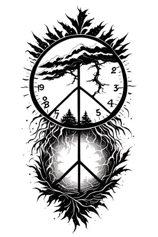 Peace And Lightining Storm And Time And Nature