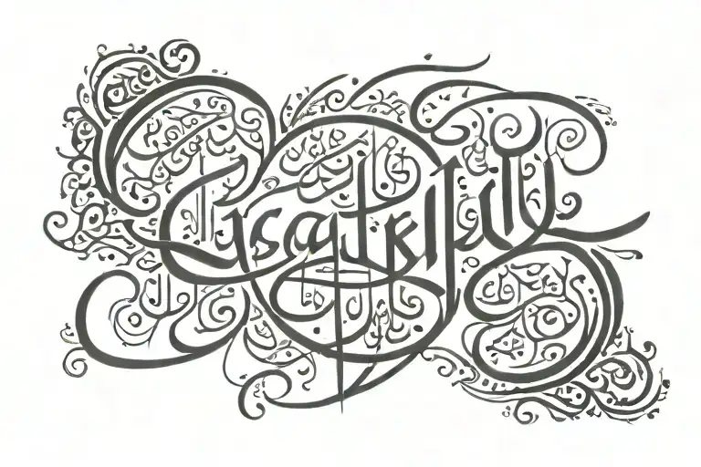 Grateful In Arabic Calligraphy