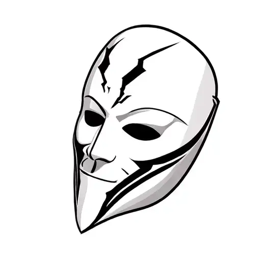 Masculine Venetain Mask With Scar