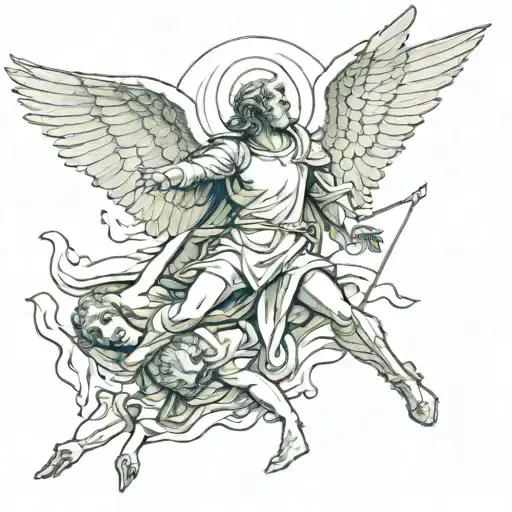 Fallen Arch Angel Samael Getting Killed By God