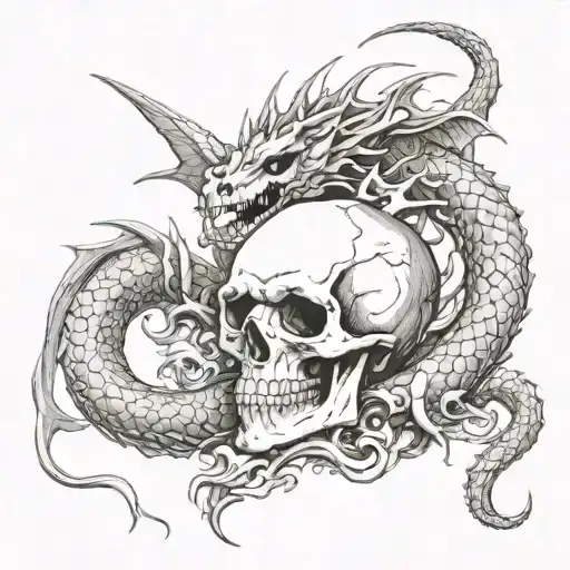 Skull And Dragon
