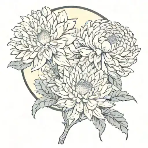 Cresent Moon Chyrsanthemums