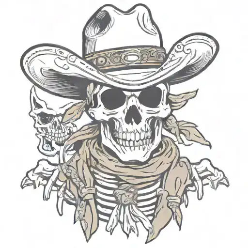 Skeleton Cowboy With A Bandanna