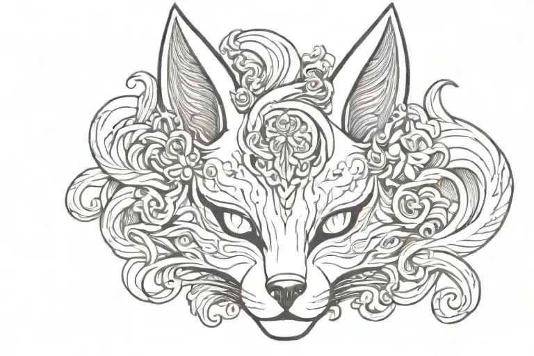 Beautiful Kitsune Mask
