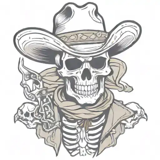 Skeleton Cowboy With A Bandanna