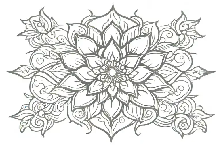 Lotus Flower Compass Logo
