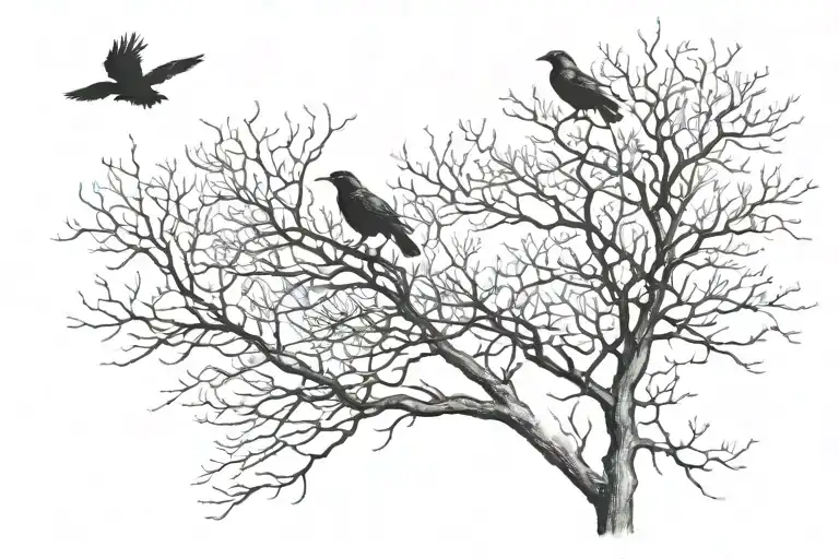 Trees With Crow